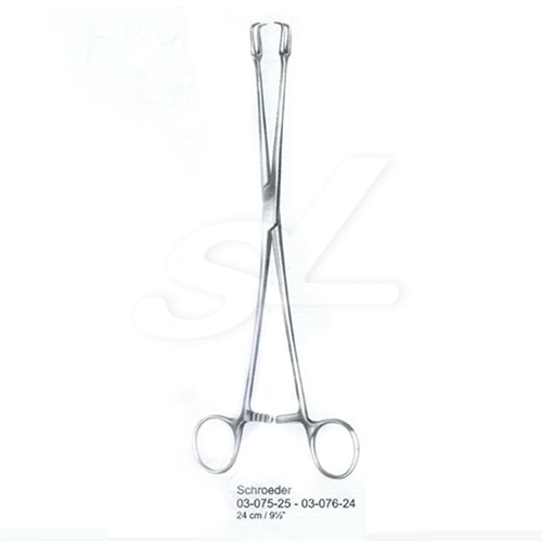 NS Surgical Forceps&amp;Clamps SCHROEDER UTERINE FORCEP 포셉 2-PRONG STR 24CM #03-075-24