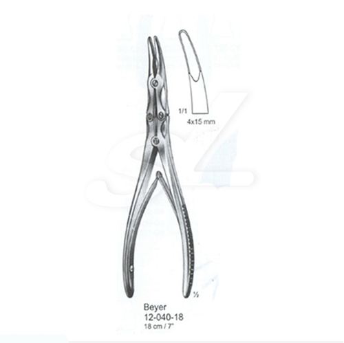 NS Surgical 정형외과 BEYER DOUBLE ACTION BONE RONGUER 론져 4X15MM POINT 18CM #12-040-18