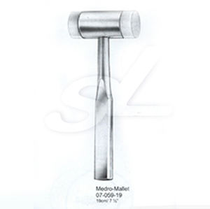 NS Surgical 성형외과 MEDRO MALLET 망치 WITH REPLACEABLE PLASTIC CAPS 19CM #07-059-19